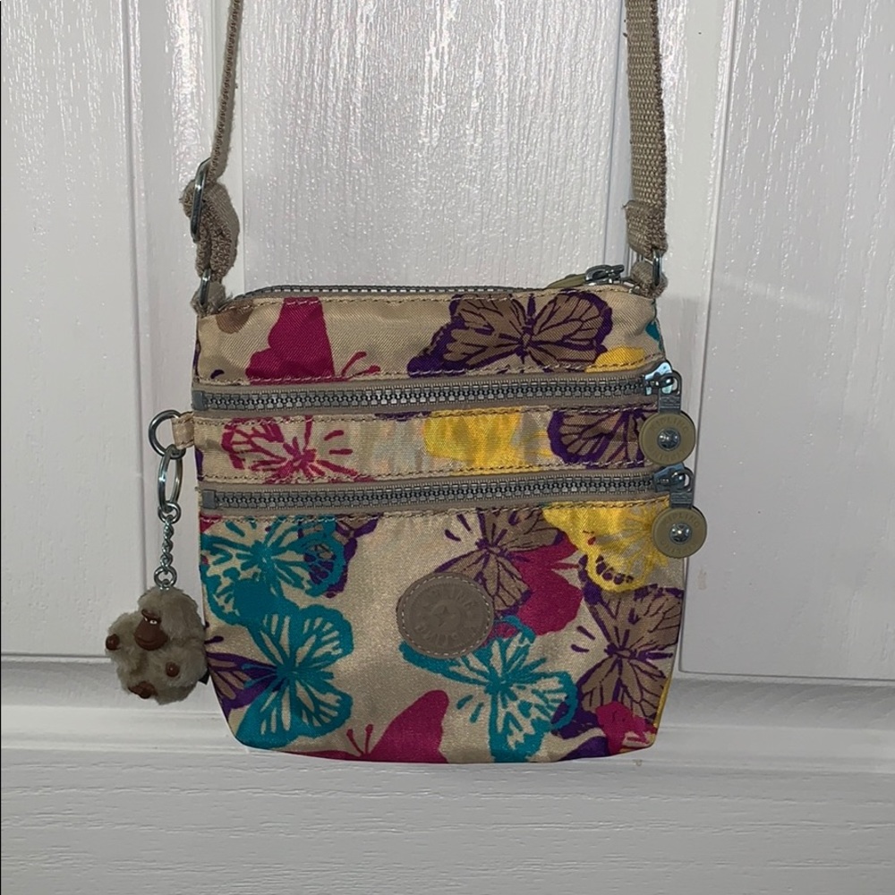 Kipling crossbody butterfly print slightly used